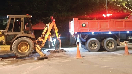 IWSS HOWTHORDEN - PIPE LAYING WORKS AT MH PLATINUM 700MM MS PIPE