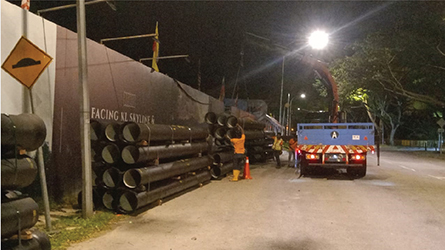 IWSS HOWTHORDEN - PIPE LAYING WORKS AT MH PLATINUM 700MM MS PIPE